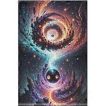 Quebra-cabeças Planet Starry Sky 300 Peças Quebra-cabeças para Adolescentes e Adultos - Quebra-cabeça de Madeira Planet Starry Sky Atividade Familiar Quebra-cabeças Educa