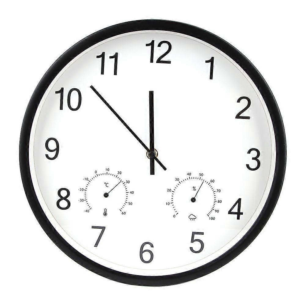 Simple Metal Digital Wall Clock Thermometer and Hygrometer Multifunction Wall Clock