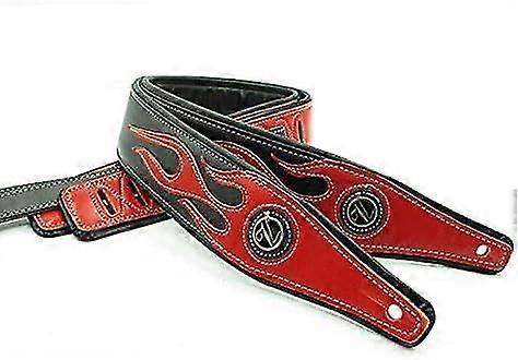 SQCLV Cool Lightning Pattern/Flame Guitar Strap Strap for Electric Guitar/Bass