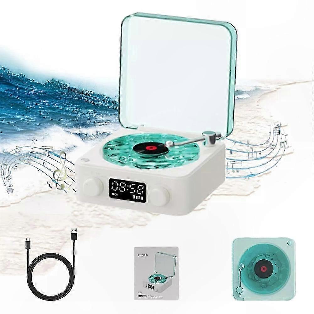 Giradischi in vinile con altoparlante Bluetooth, lampada a LED regolabile in 4 modalità