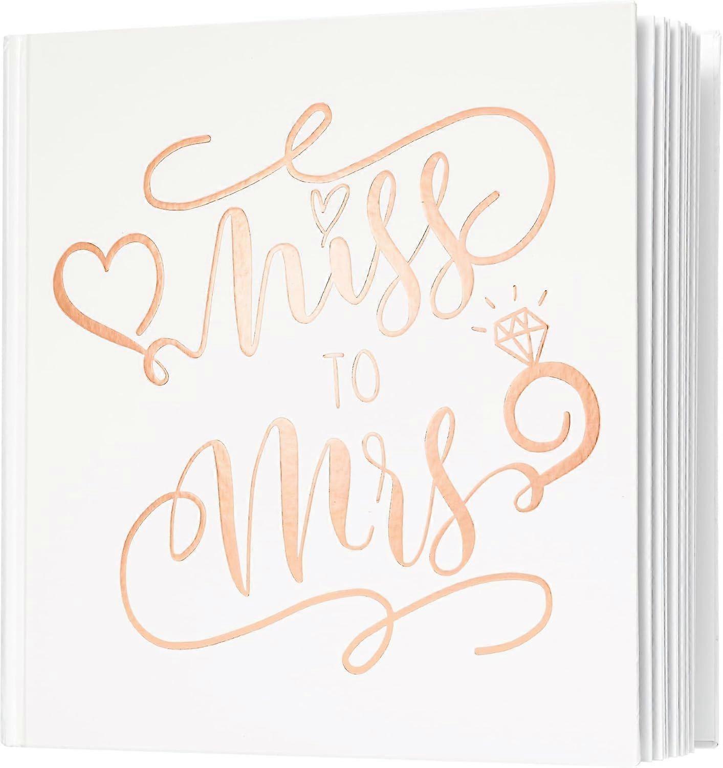 Bridal Shower Guest Book Miss to Mrs Picture Book Polaroid Blank Pages for