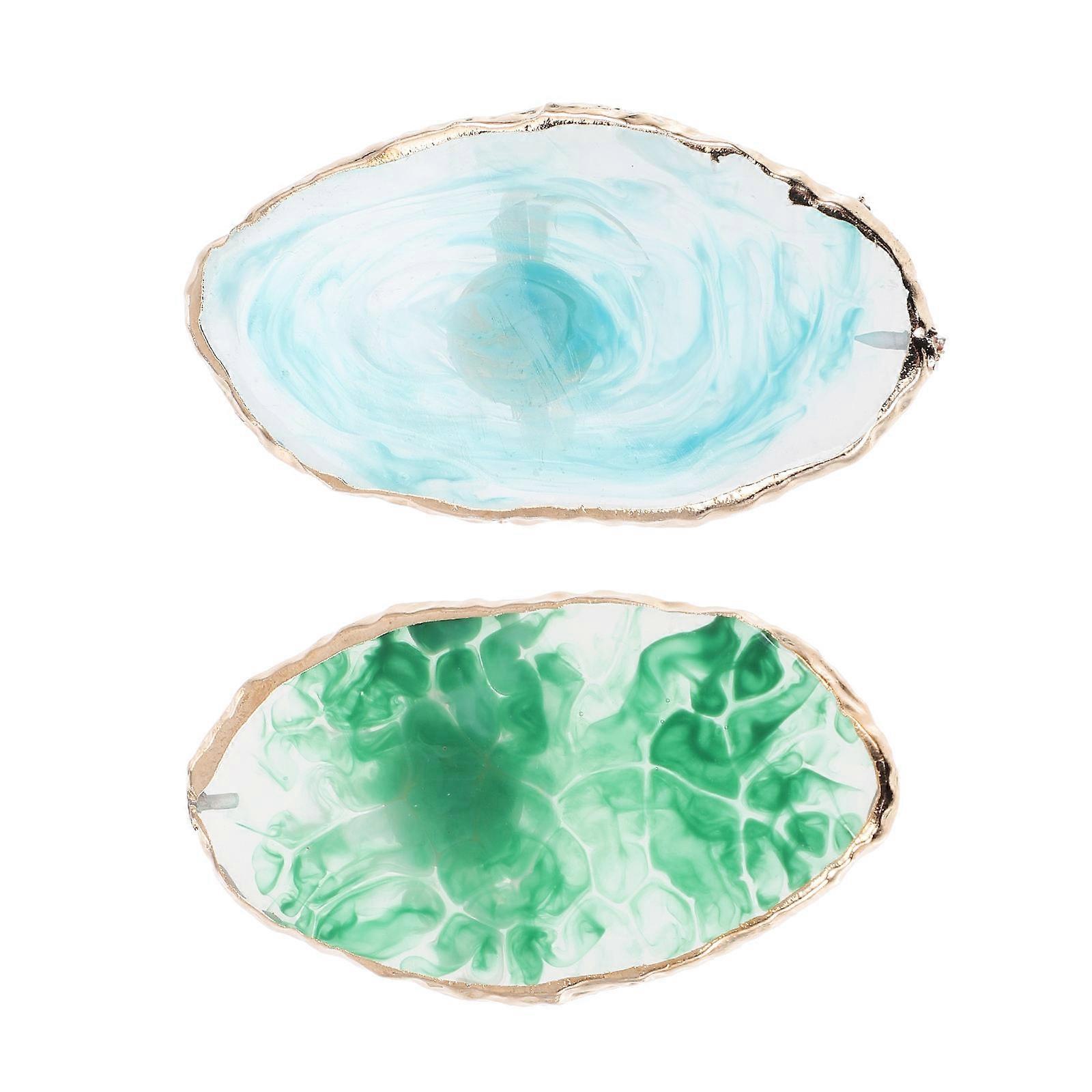 Resin Nail Art with Mini Ring Design for Color Mixing 2Pcs Assorted Color