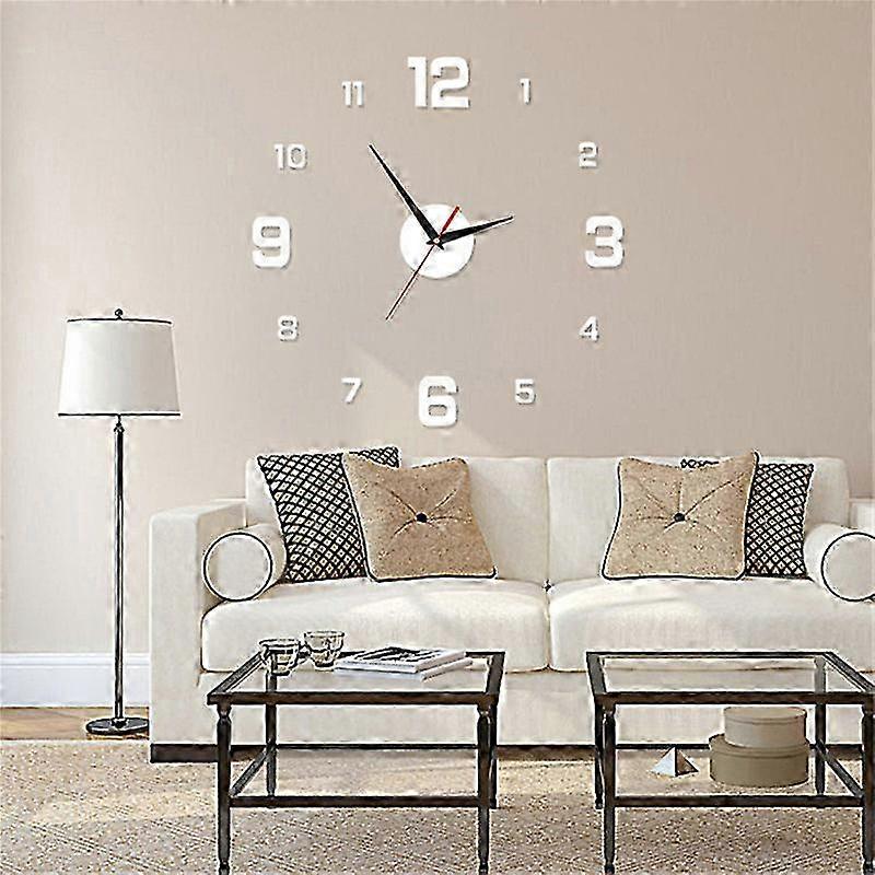 Simple Large Luminous Mute Clock Three-dimensional Digital Wall Clock