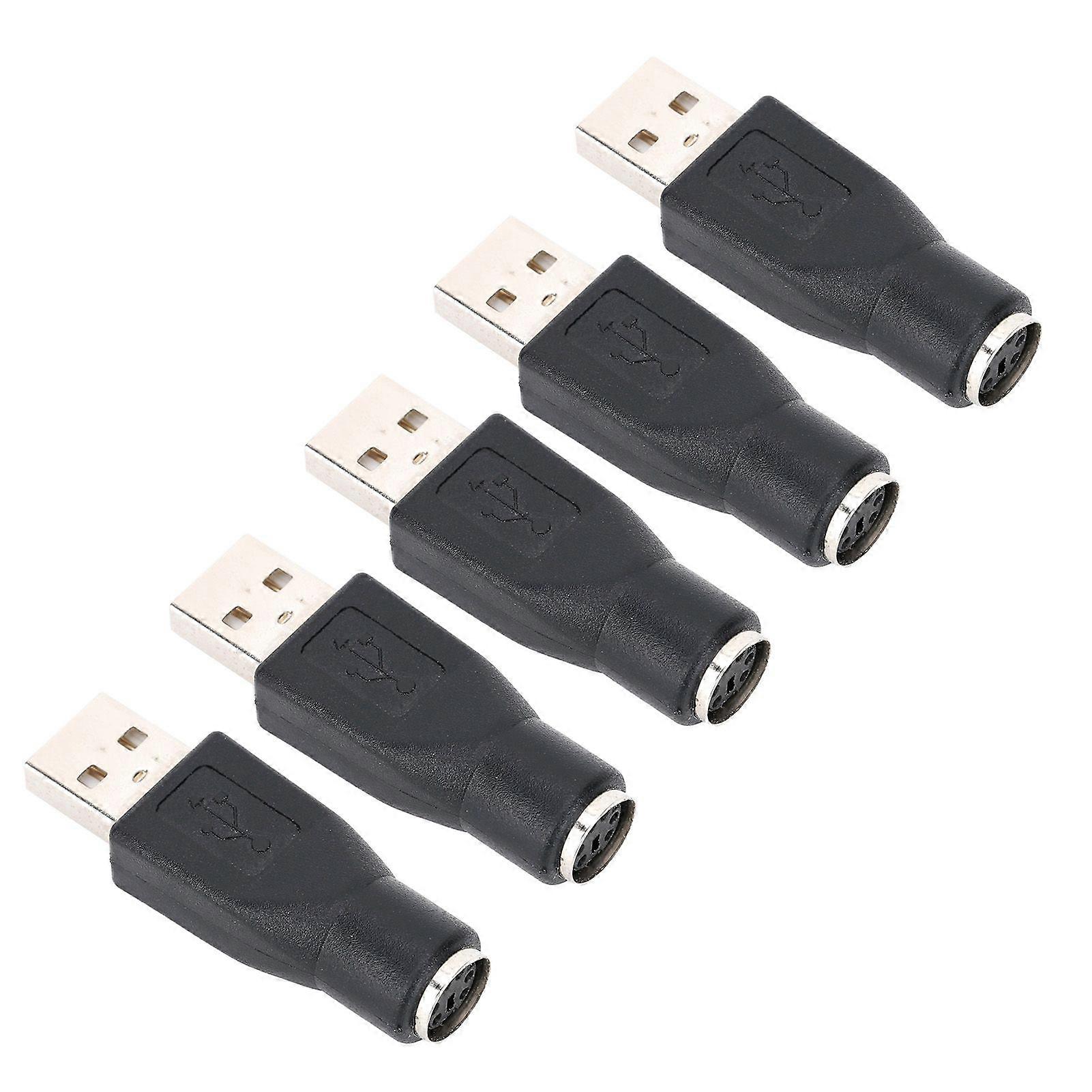 5PCS USB Male to for PS/2 Female Adapter Converter for Keyboard Mouse with for PS/2 Interface