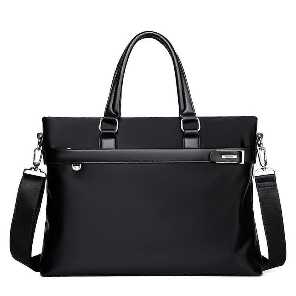 Oxford Cloth Men's Briefcase - Horizontal Handbag for Business Travel, Leisure, and Computer Use, Durable and Spacious