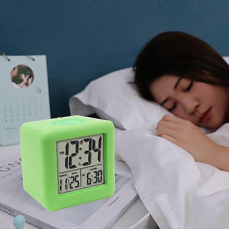 Digital Clock Shock-proof Snooze Function Silicon Cover Portable Electrical LED Clock Household Supp