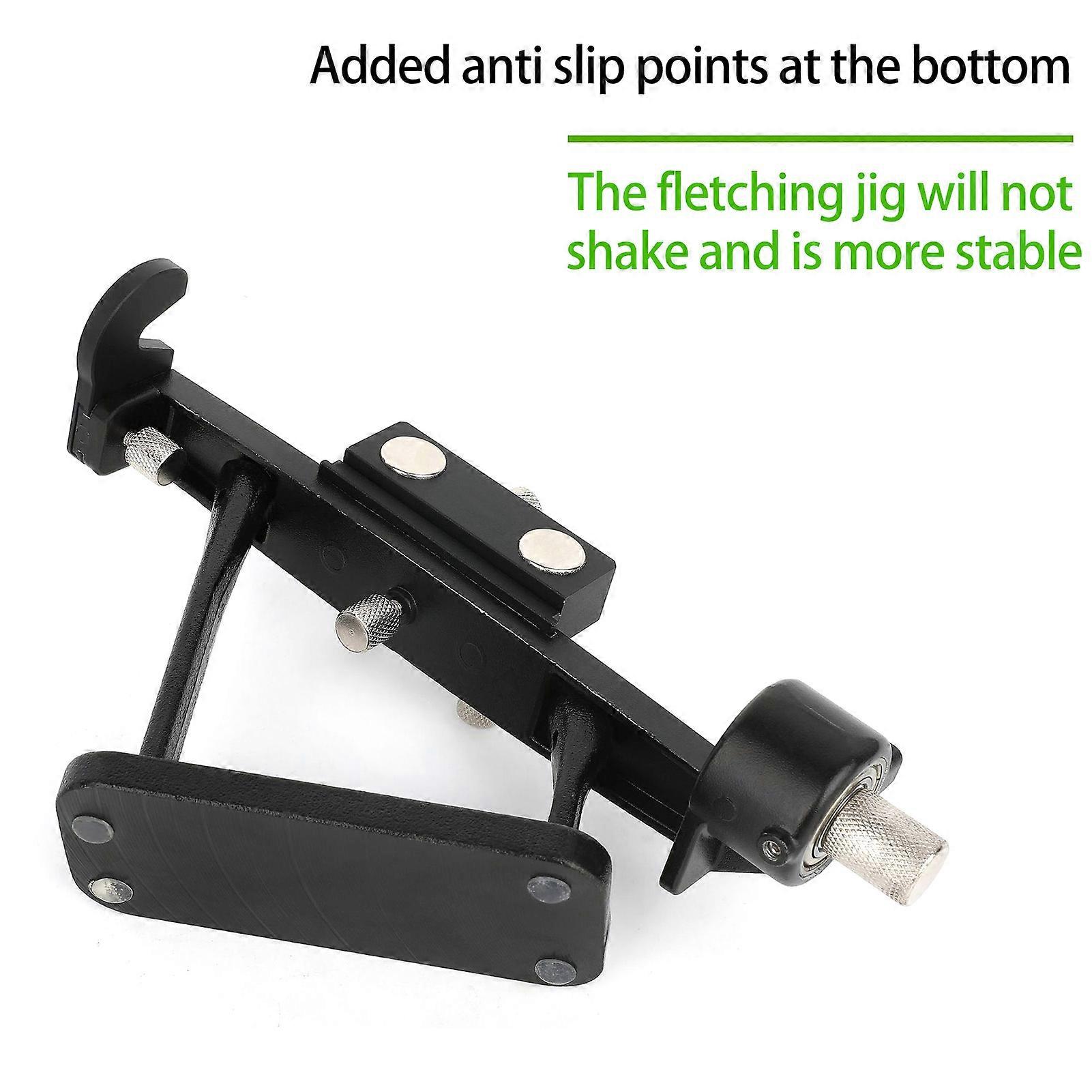 Archery Fletching Jig Iron Anti-Slip Arrow Feather Tool with Scale