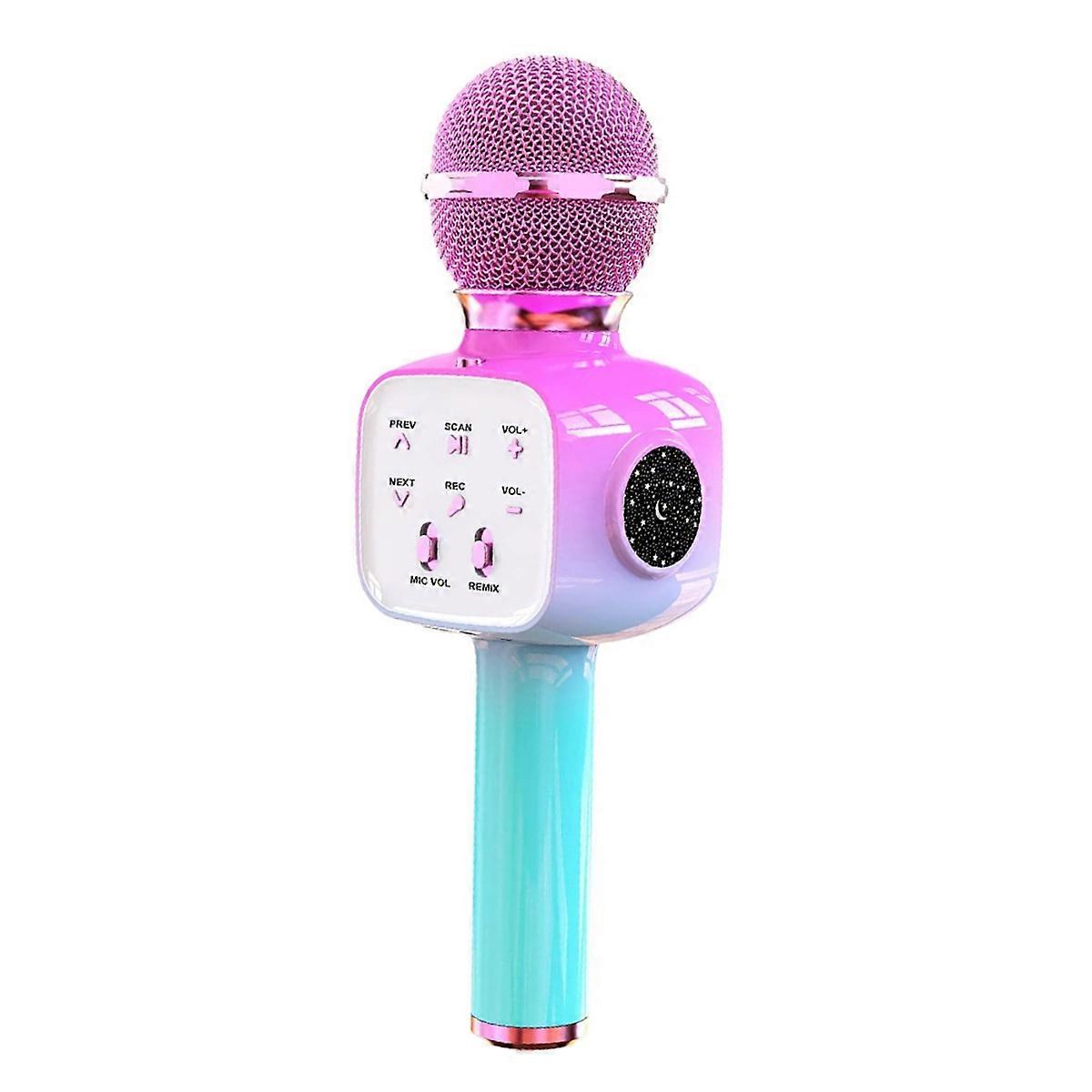 WirelessBluetooth Portable Handheld Projector Microphone for Home KTV Party KidGift,B