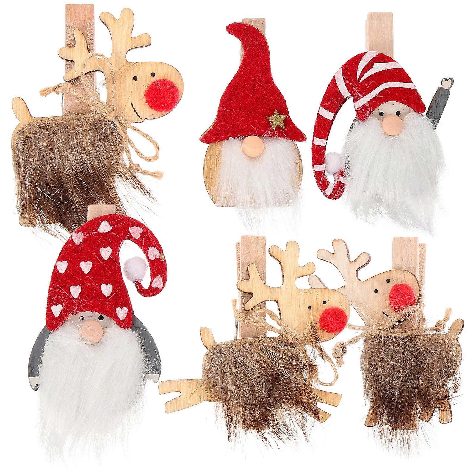 Festive Photo Clips Crafted with Plastic in Multi Colors for Adornment 6 Pcs