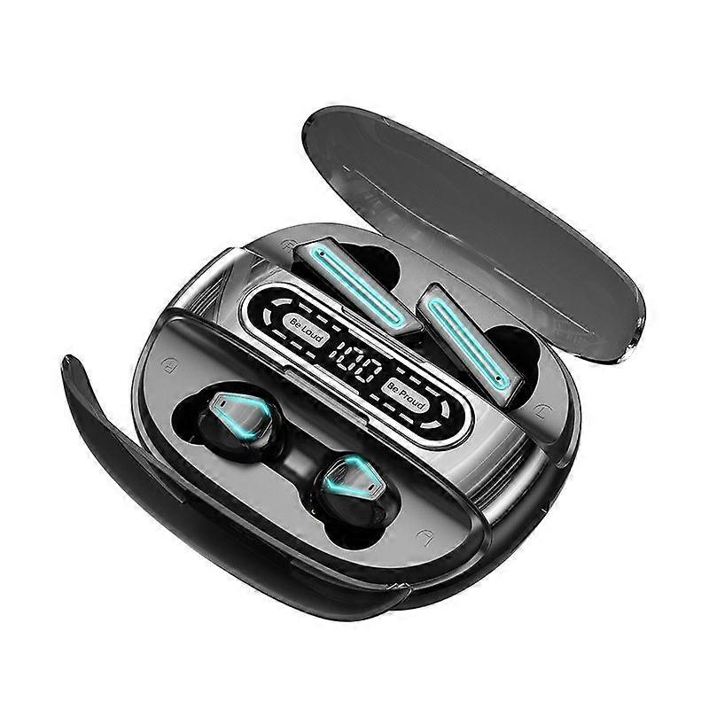 Wireless Earbuds Bluetooth 5.3 Charging Case Digital Display IPX7 Waterproof(Black)