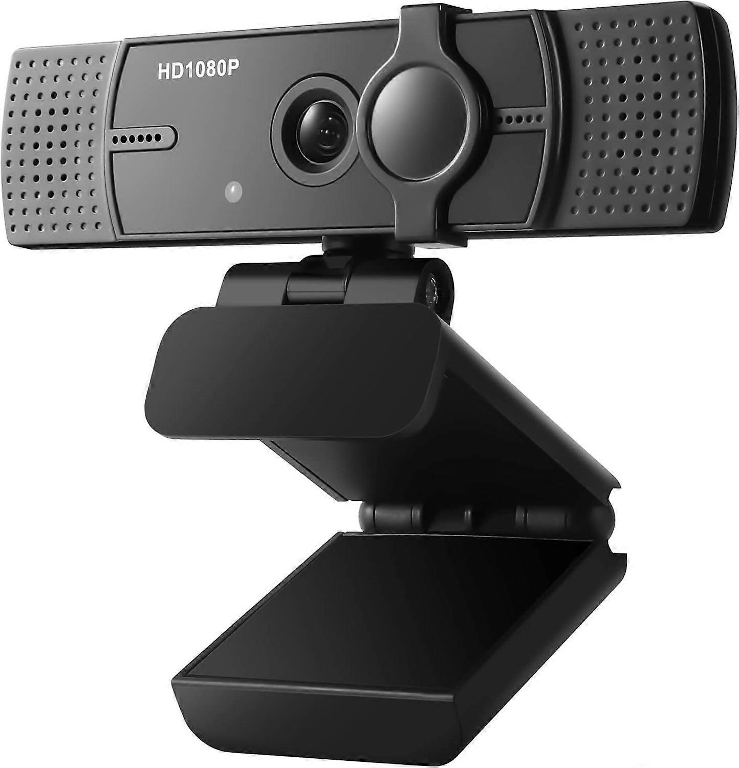 1080P USB Camera Plug Play Mic Full Ultra HD Web Camera Video Cam Calling Conferencing Streaming for PC/Desktop/Computer/Mac/Laptop/MacBook(Black)