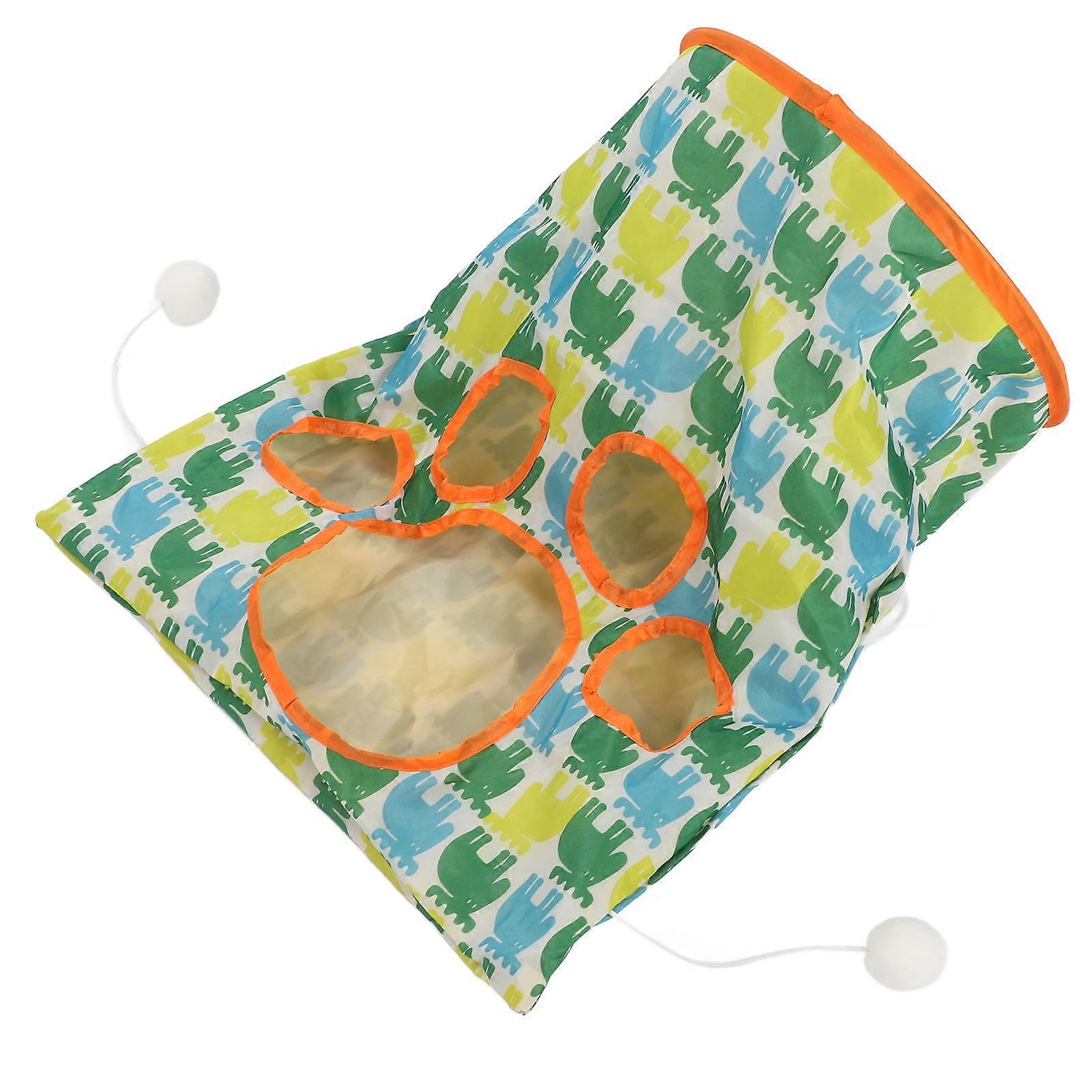 Cat Tunnel Toy Collapsible 3-Layer 50cm x 30cm Fawn Pet Tunnel