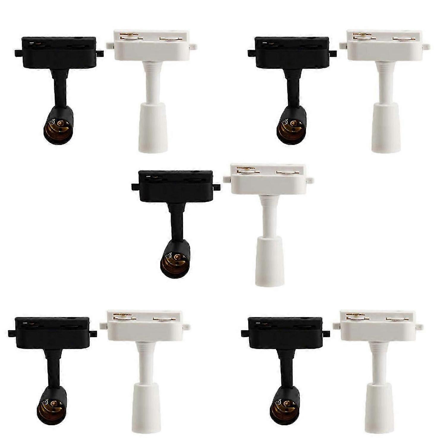 Adjustable Mini Track Light Black and White Single Phase Bulb Replaceable Plastic Track Light DIY Accessories