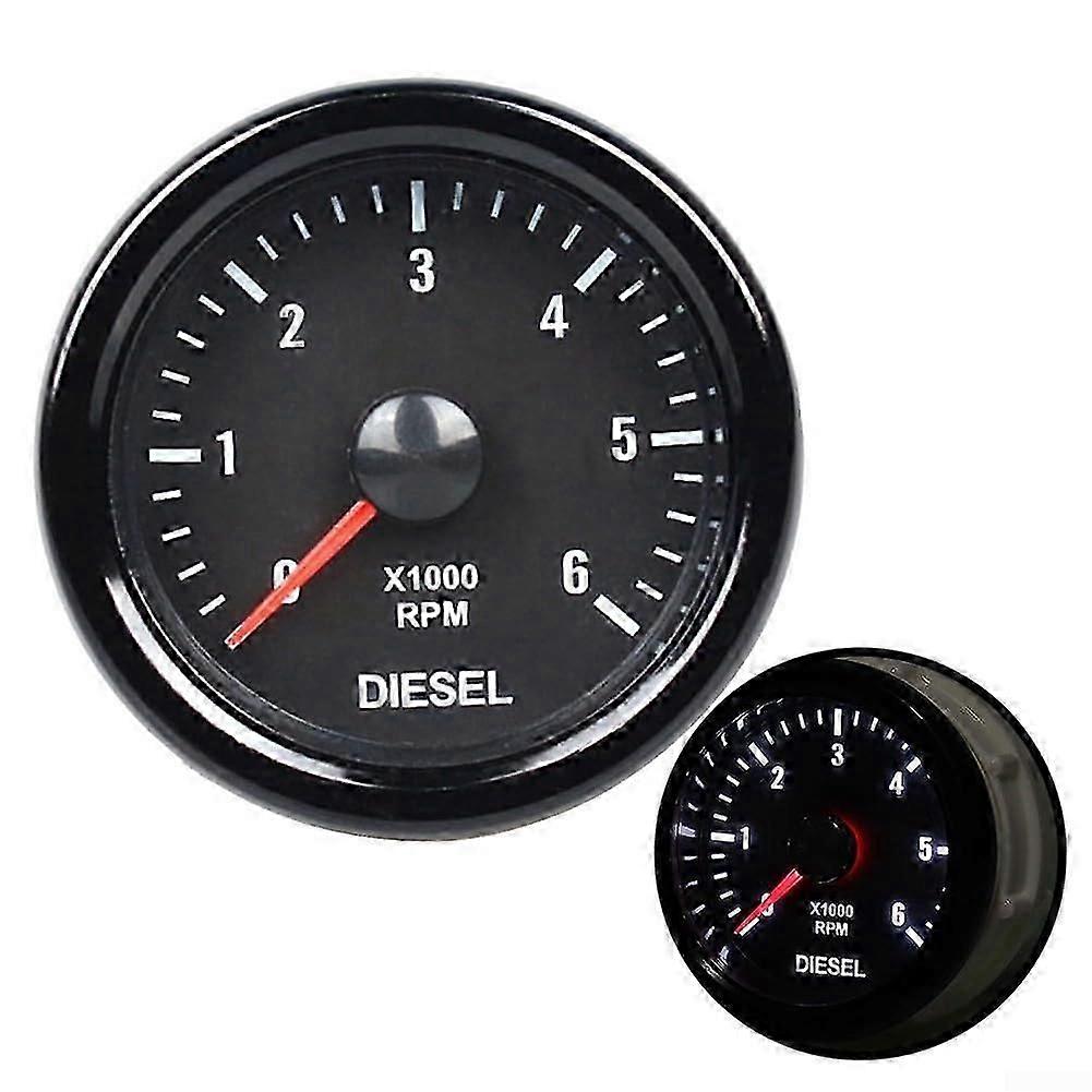 52mm Diesel Engine RPM Gauge 0-6000 RPM Dashboard Display for Equipment Monitoring with Seamless Integration