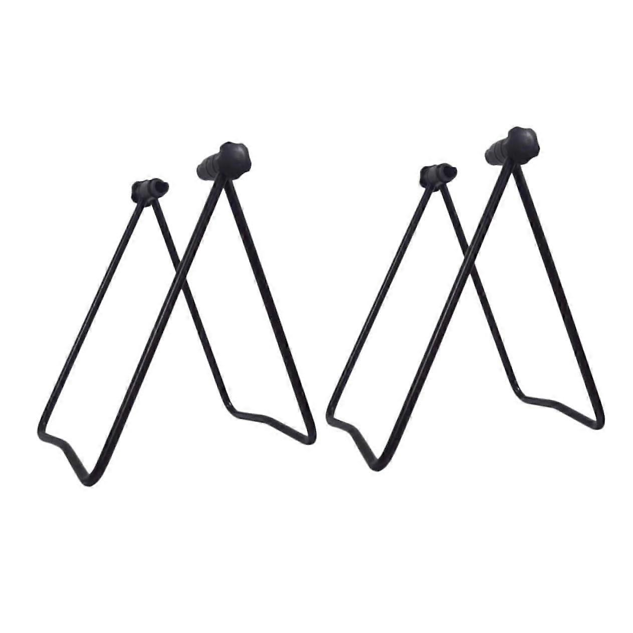 Bike Parking Stands Two Pack Folding Design Sturdy Iron Material Display Stands Fits Most Bikes Easy Storage