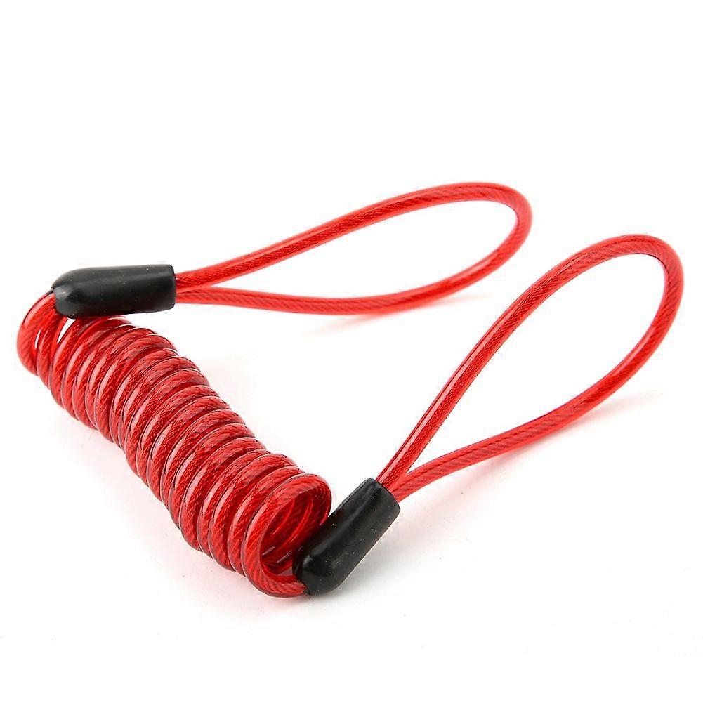Anti Theft Steel Wire Lock Security Spring Reminder Wire Lock for Bicycle Motorcycle(Red)