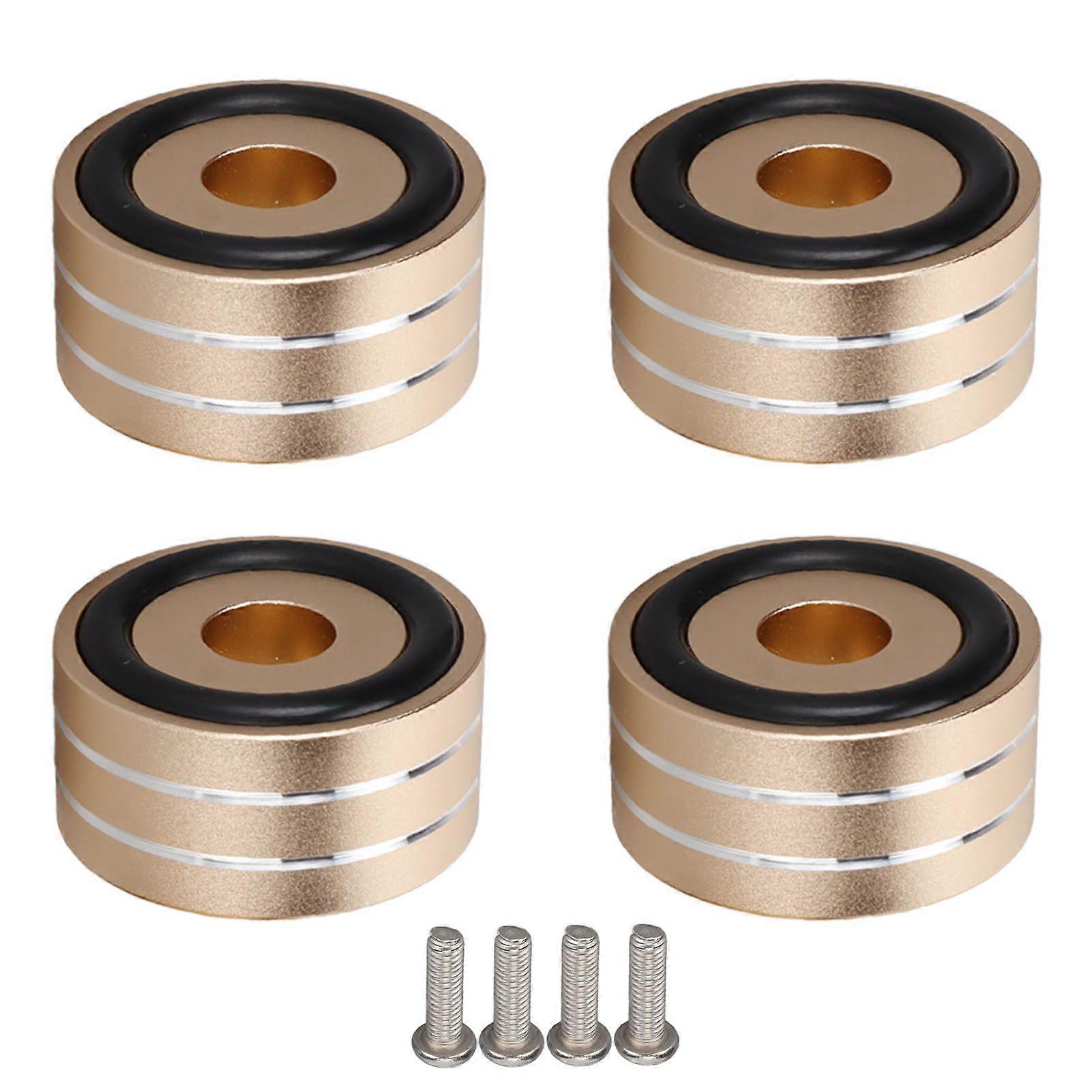 4pcs SP4010 Speaker Isolation Spike Stand Foot 40x20mm / 1.57x0.78in Speaker Spikes for DAC Amplifier Recorder MeterGold