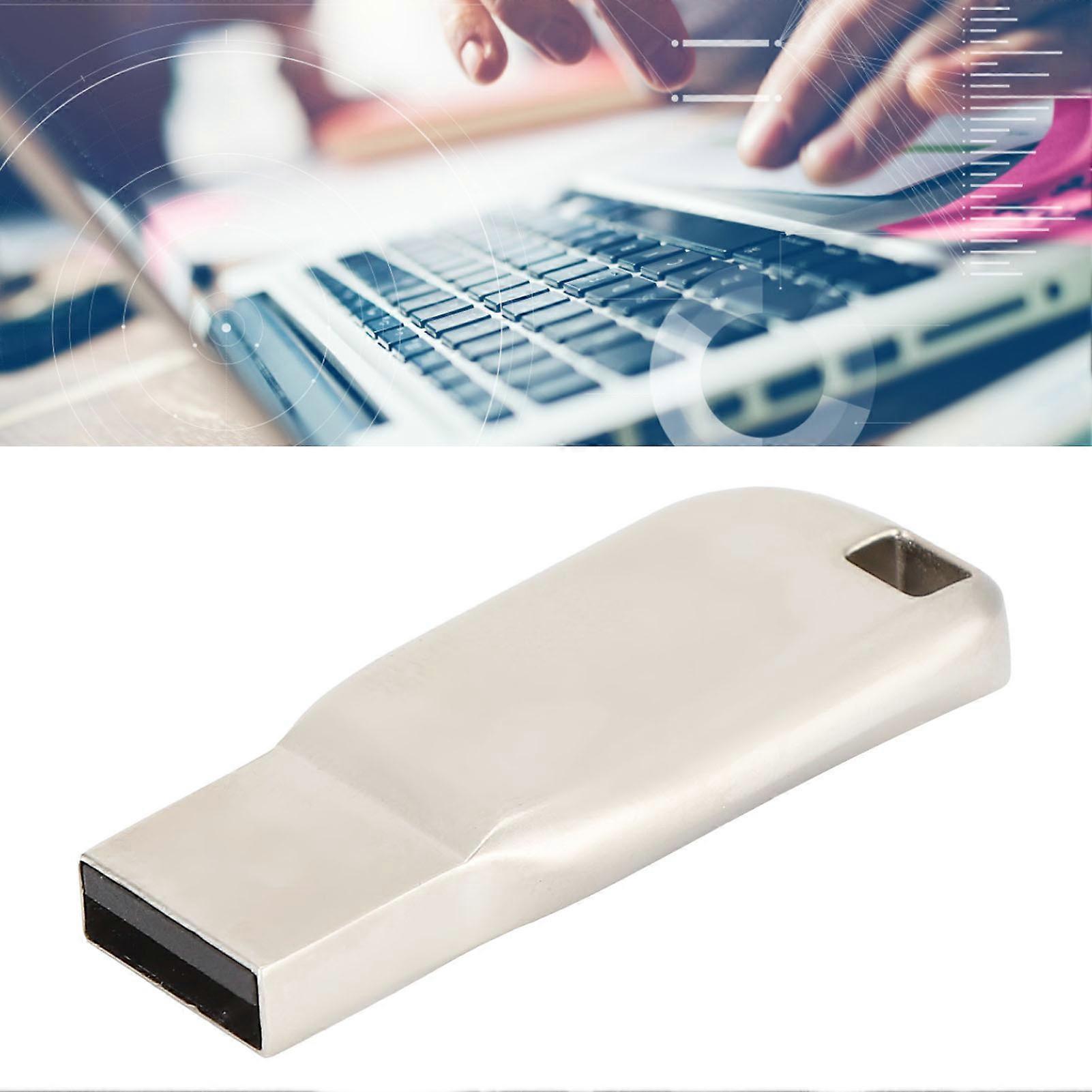 128GB USB 2.0 Zipper Flash Drive Metal + ABS Compatible Win/Linux