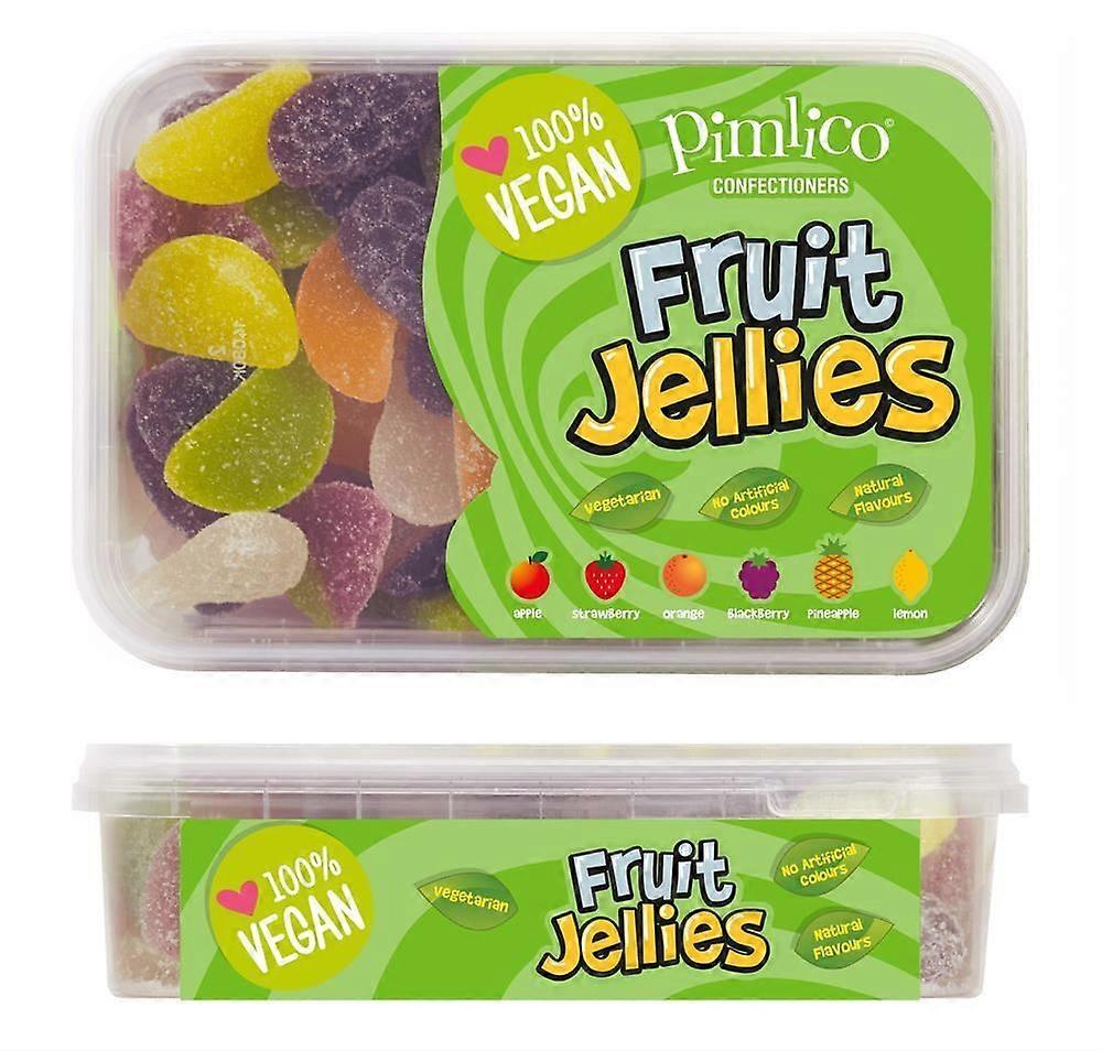 Pimlico Confectioners Vegan Fruit Jellies Tub 450g - 6 Pack