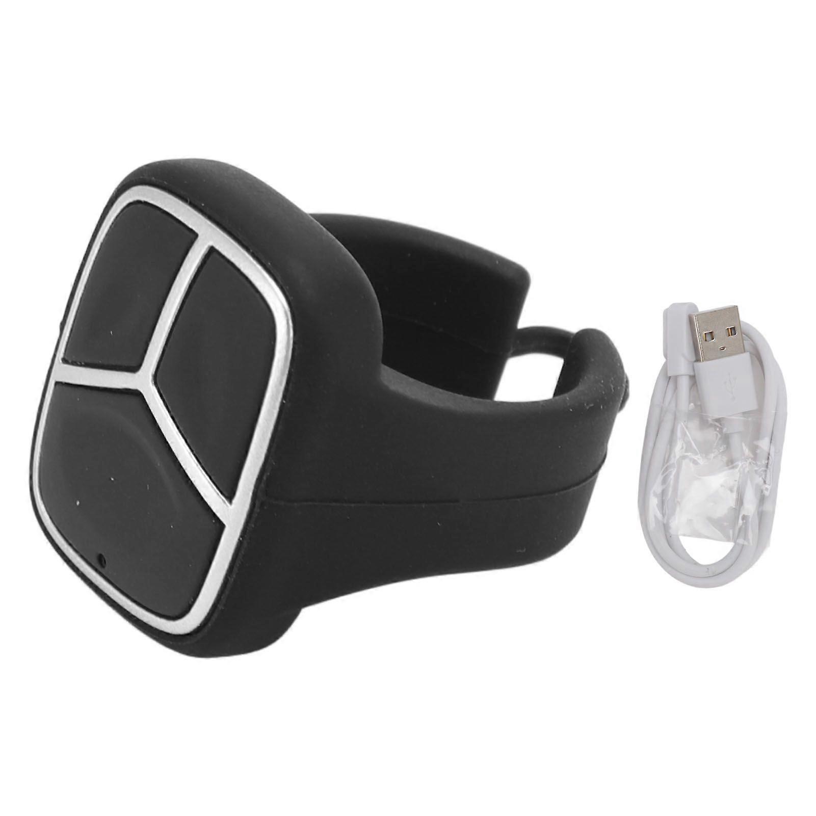 Remote Control Scrolling Ring Bluetooth 5.1 APP Page Turner Camera Shutter Remote Finger Scroller with Charging Cable for Cell Phone