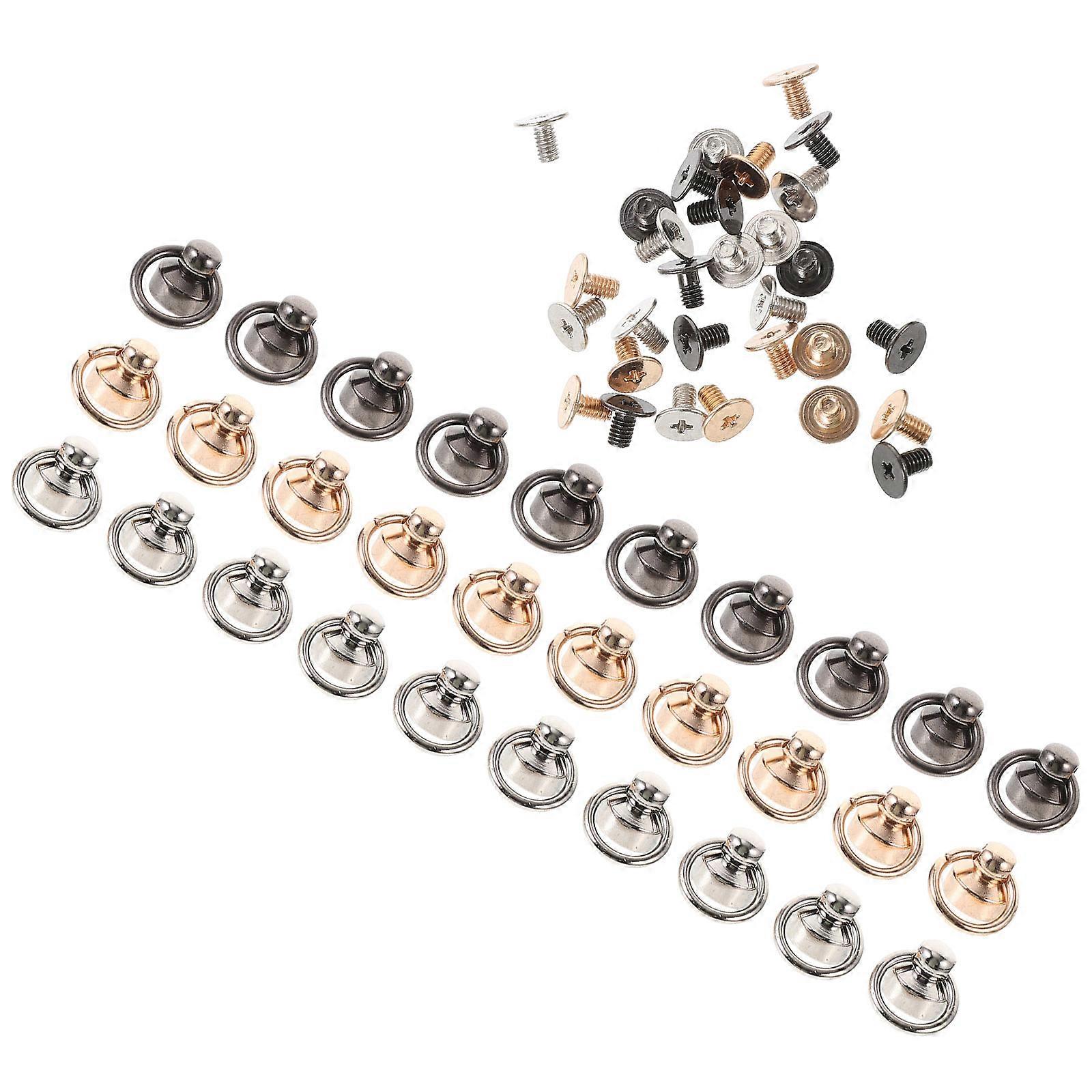 Metal Pulling Ring Rivet Studs for Phone DIY Decoration 30Pcs Metal Rivets