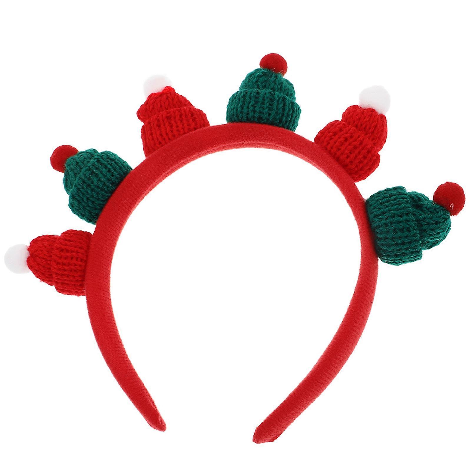 Christmas Hat Headband for Party Use 5Pcs Assorted Color Festive Accessory