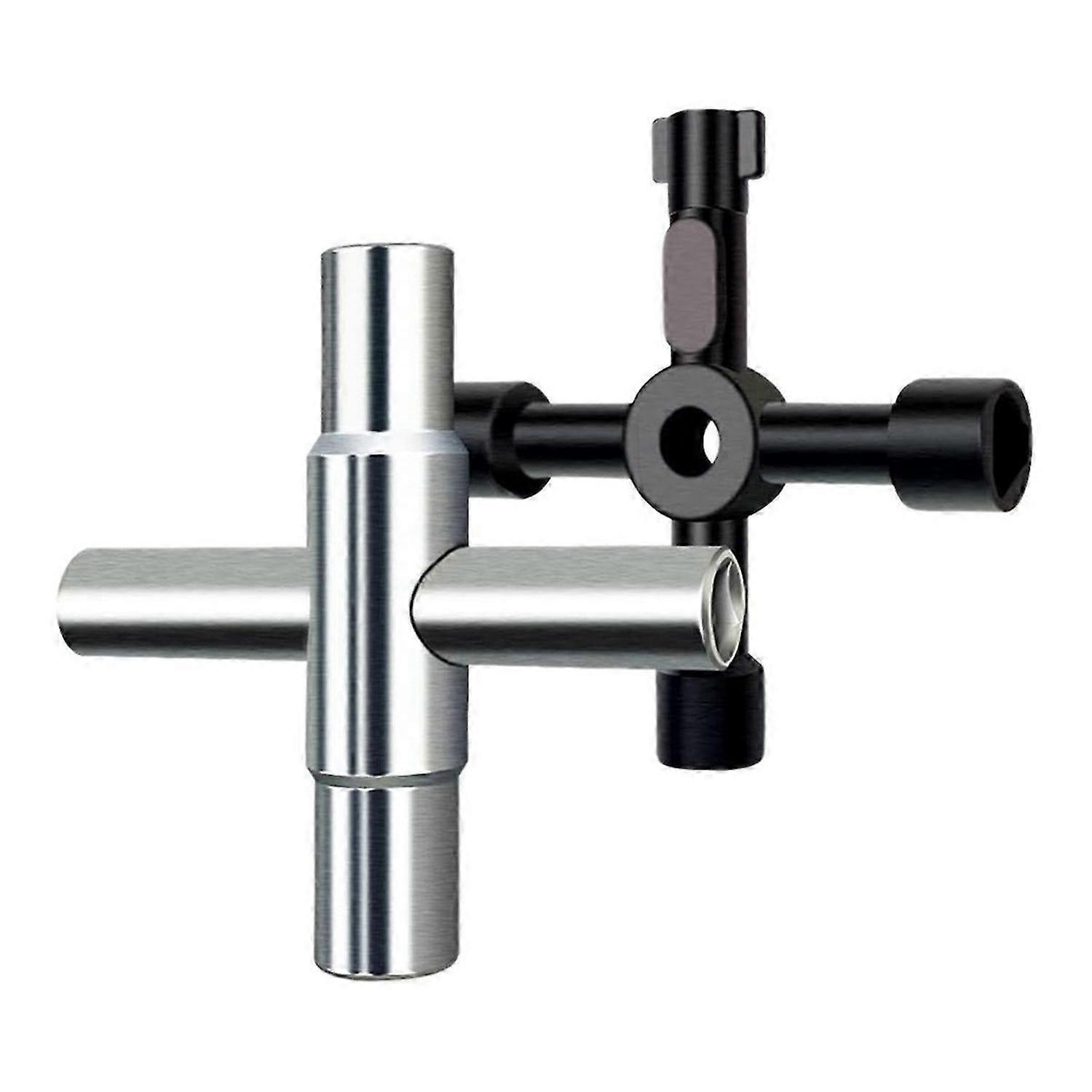2 Pieces 4 Way Key Wrench, Multifunctional Water Utility Key