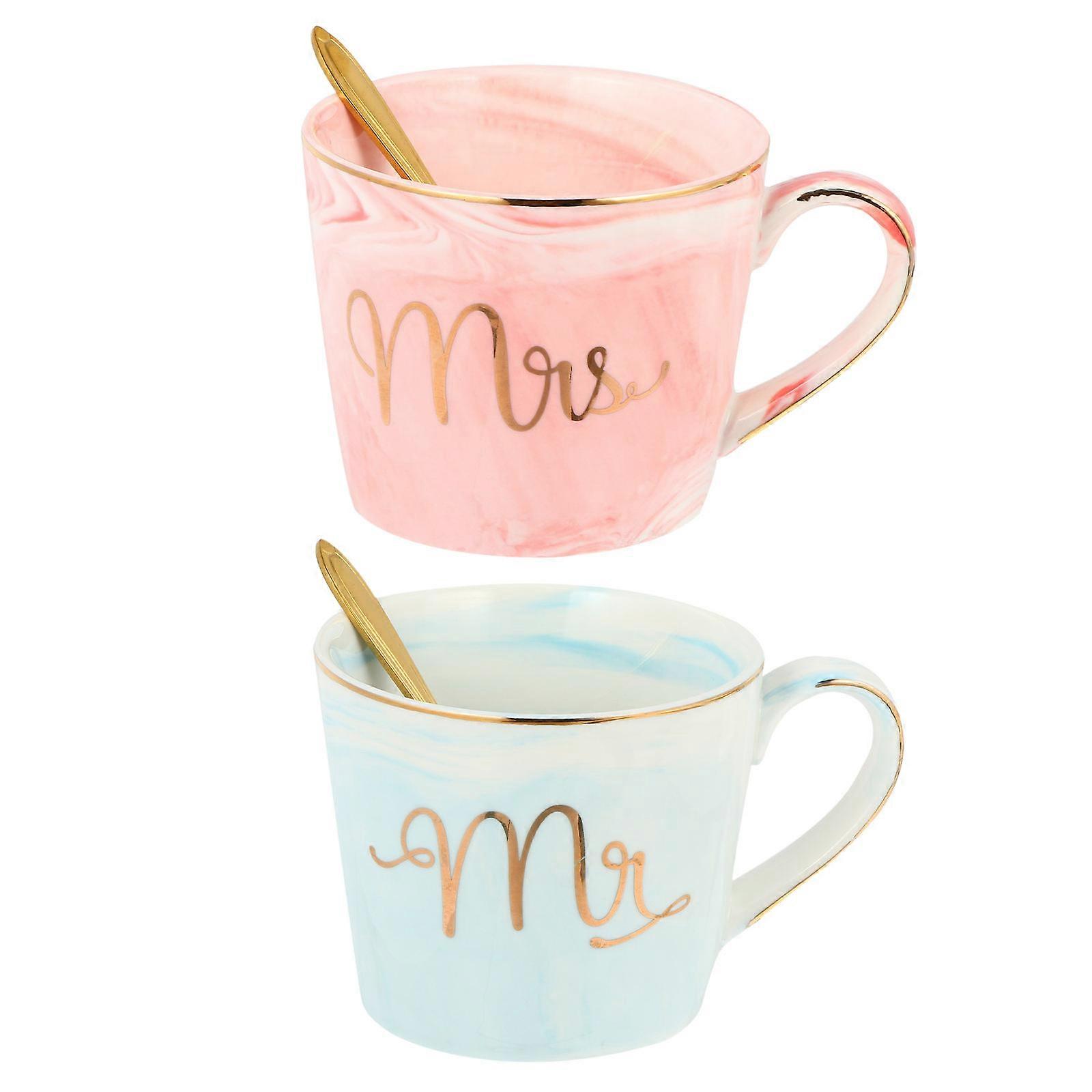 Ceramic Marble Cups Coffee Mugs for Drinking Use 1Set