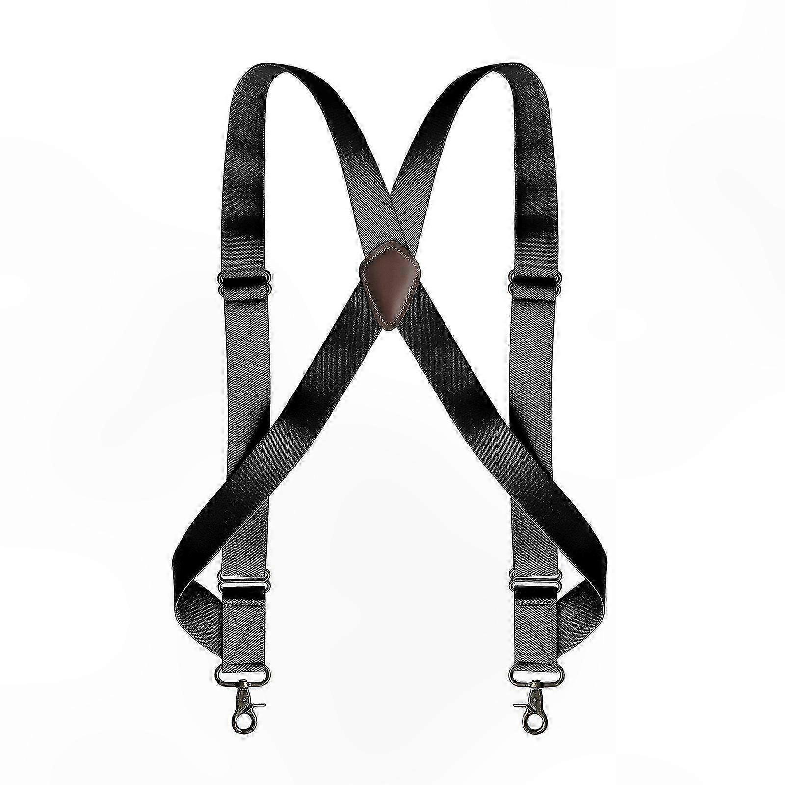 Adjustable Elastic Susps for Men - 1.4" Wide X-Shape Trouser Braces with Swivel Clips