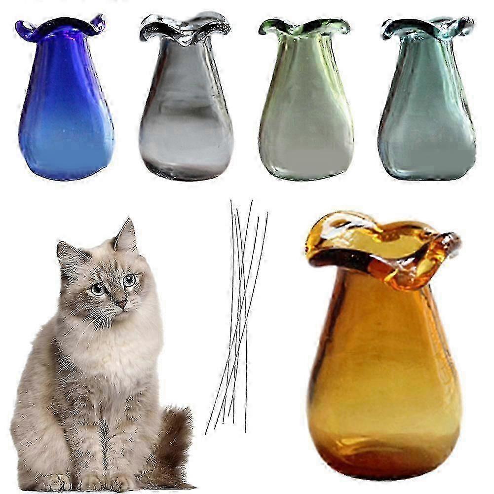 Cat Whisker Vase, Mini Vase for Cat Whiskers,Miniature Vase Tiny Vase for Decor