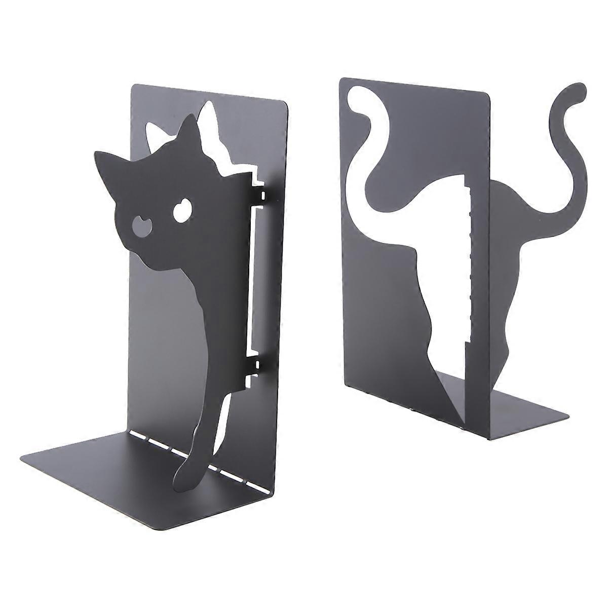 Design Cat Bookends - Metal Decorative Kitty Holders