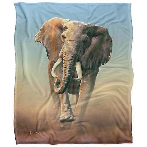 Royce McClure Charging Elephant Silky Supersoft Blanket