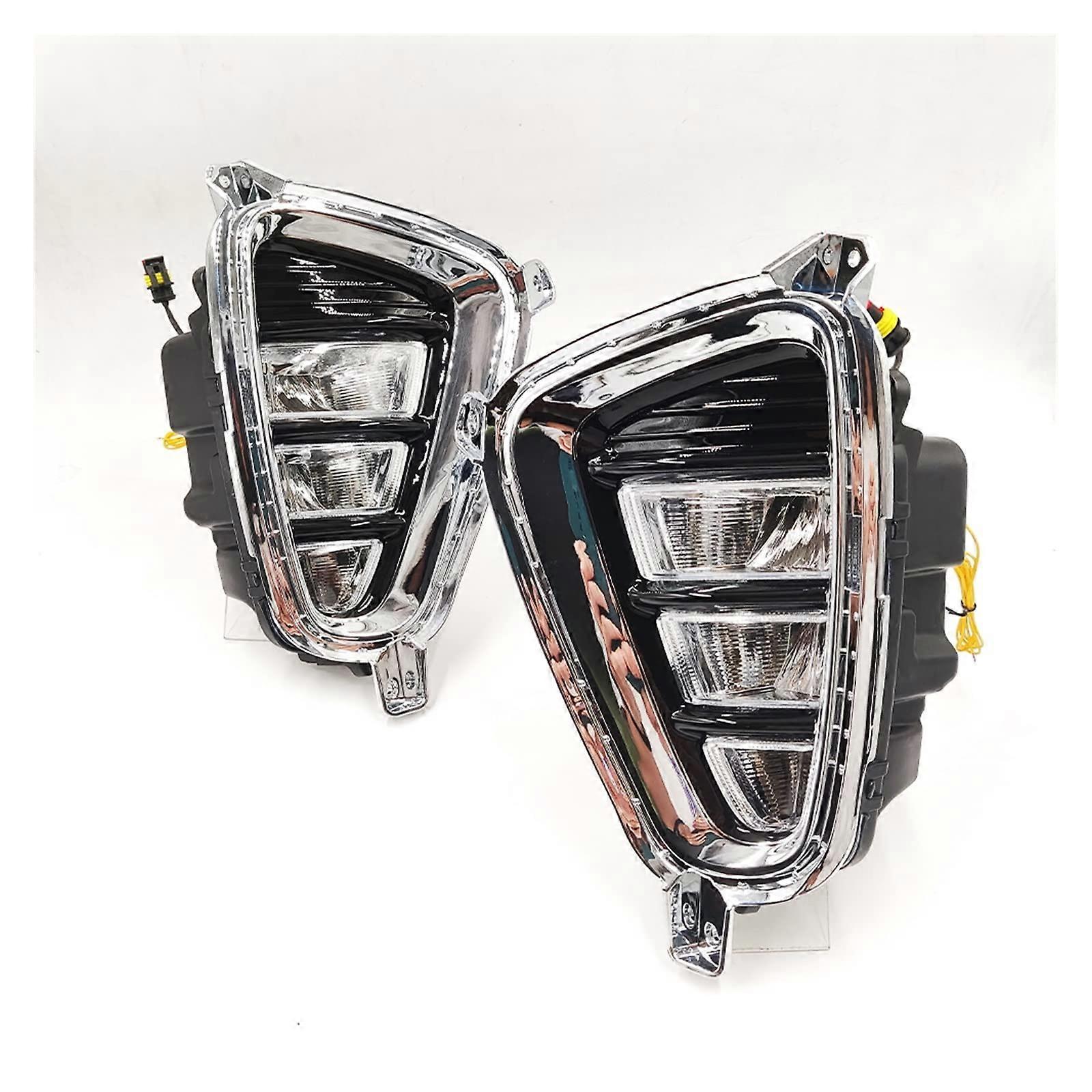 Fog Light Cover Lamp Frame Kia K5 Optima 2016 2017 LED DRL Daytime Running Light Fog Light With Yellow Turn Signal