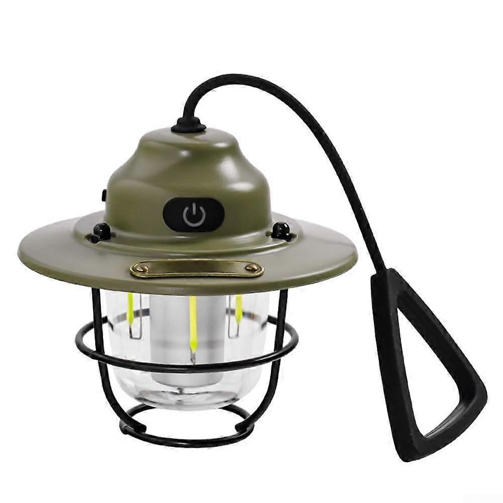 Outdoor Lantern With Large Capacity Battery For Hiking Trips Green