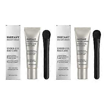 Crema reafirmante para ojos instantánea, reafirmante temporal y set de brochas, crema reafirmante para bolsas, ojeras y líneas de expresión antiedad.
