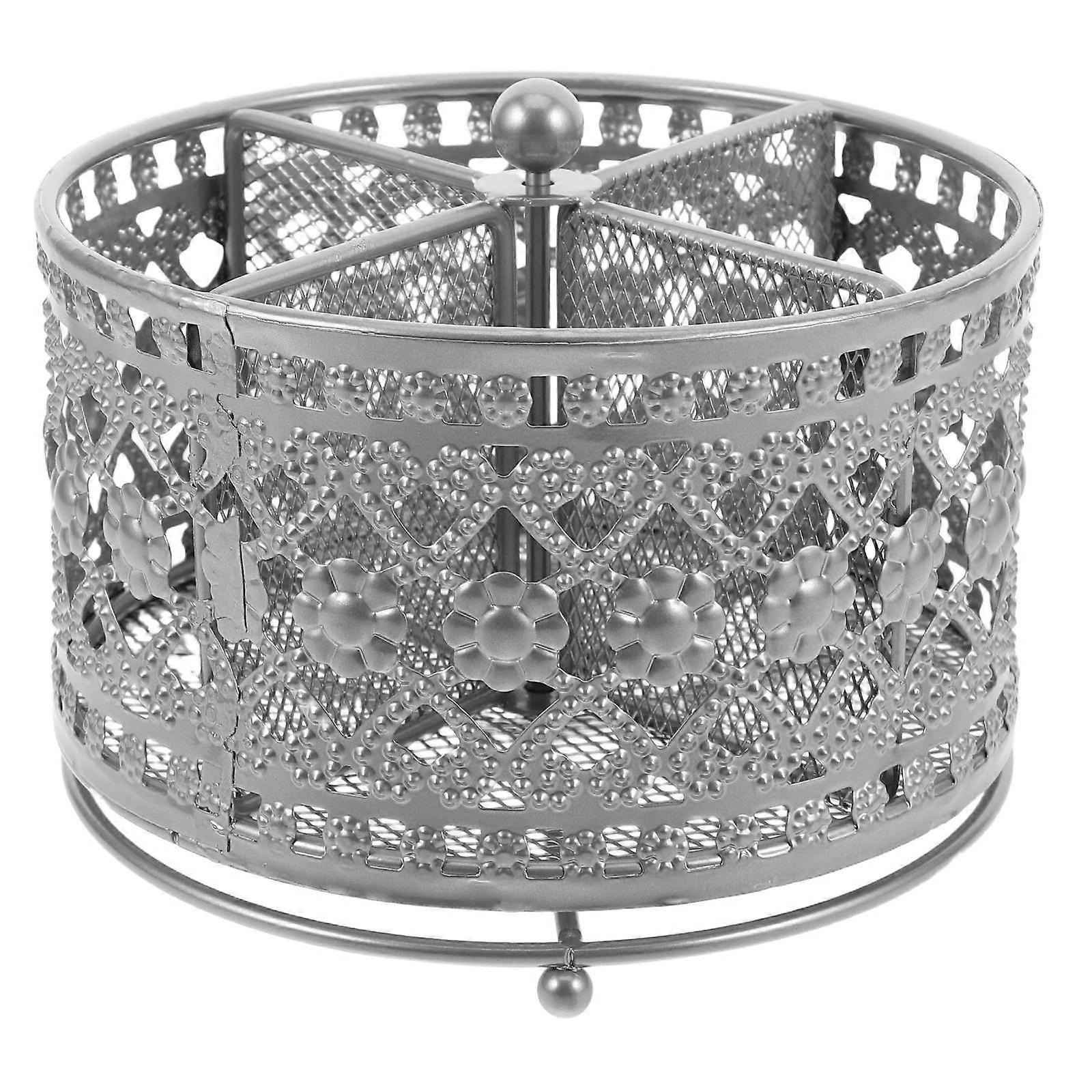 Kitchen Chopsticks Storage Rack Rotating Metal Holder with Drainage 2Pcs