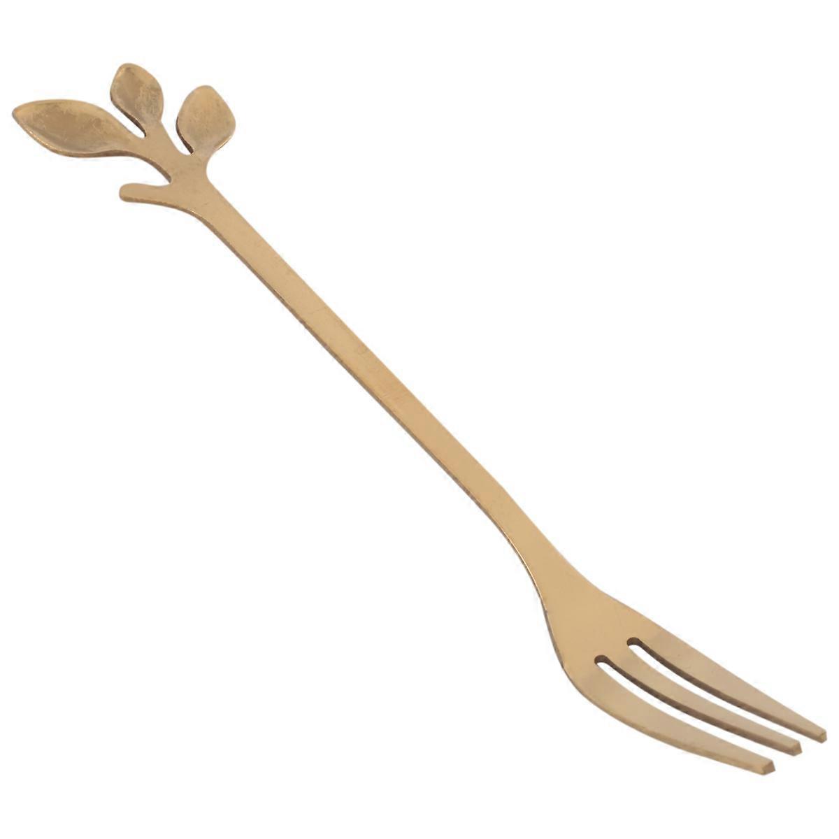 20 Pcs 4.7 Inch Cake Fork,Coffee Spoon,Gold,(10 Spoon + 10 Fork)