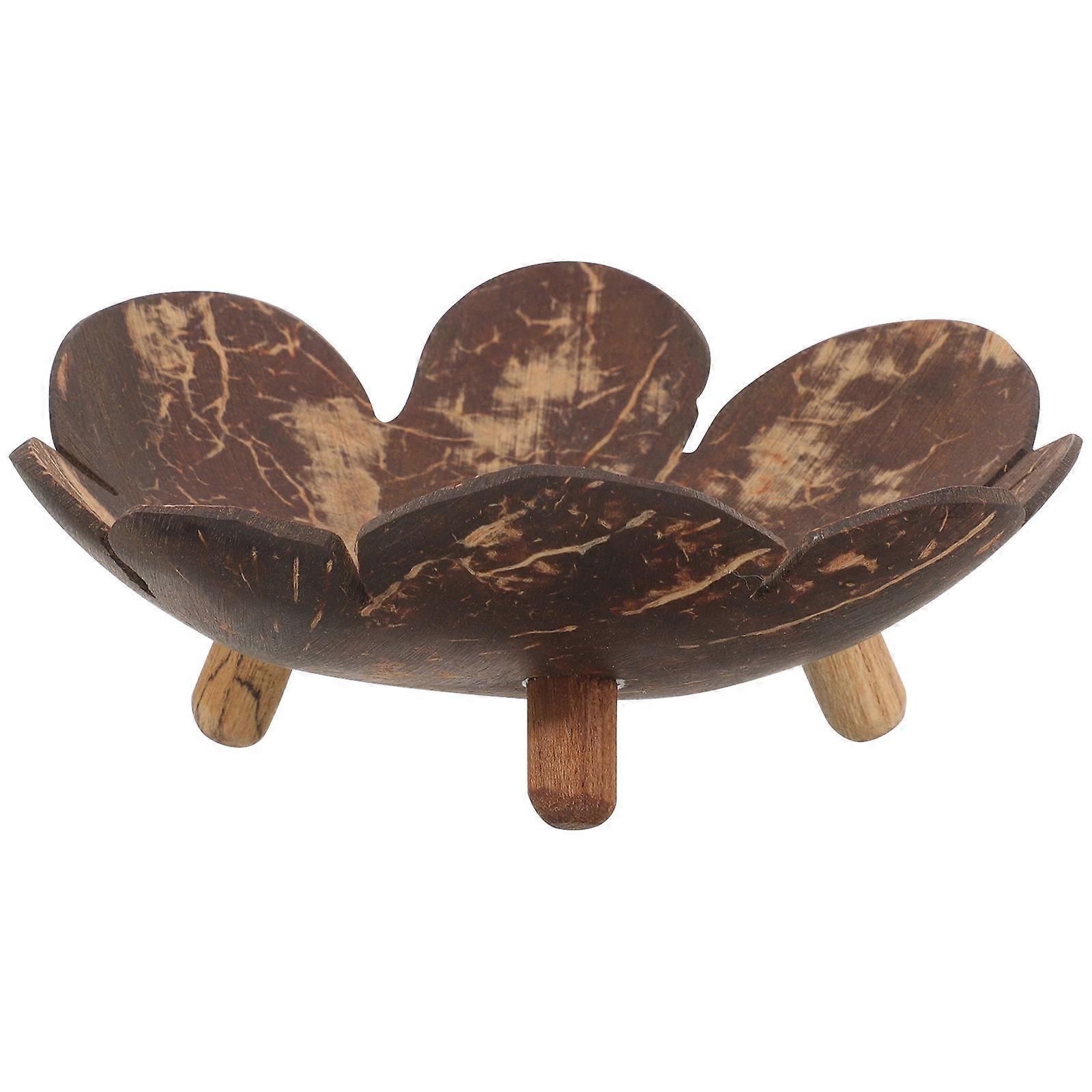 Soap Holder Coconut Shell Soap Draining Dish for Storage 5Pcs Brown Set