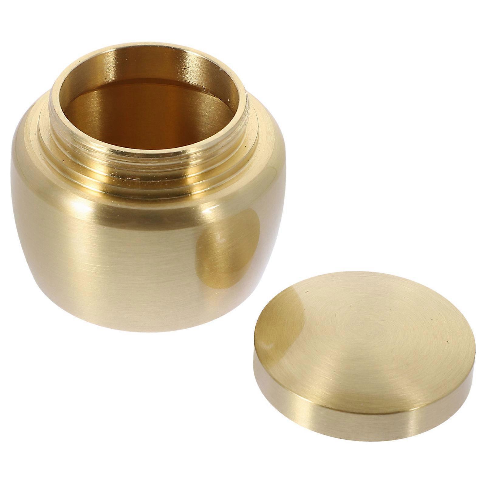 Sealing Container Jars For Ash Storage Golden Copper Material 4X4X3CM 5Pcs