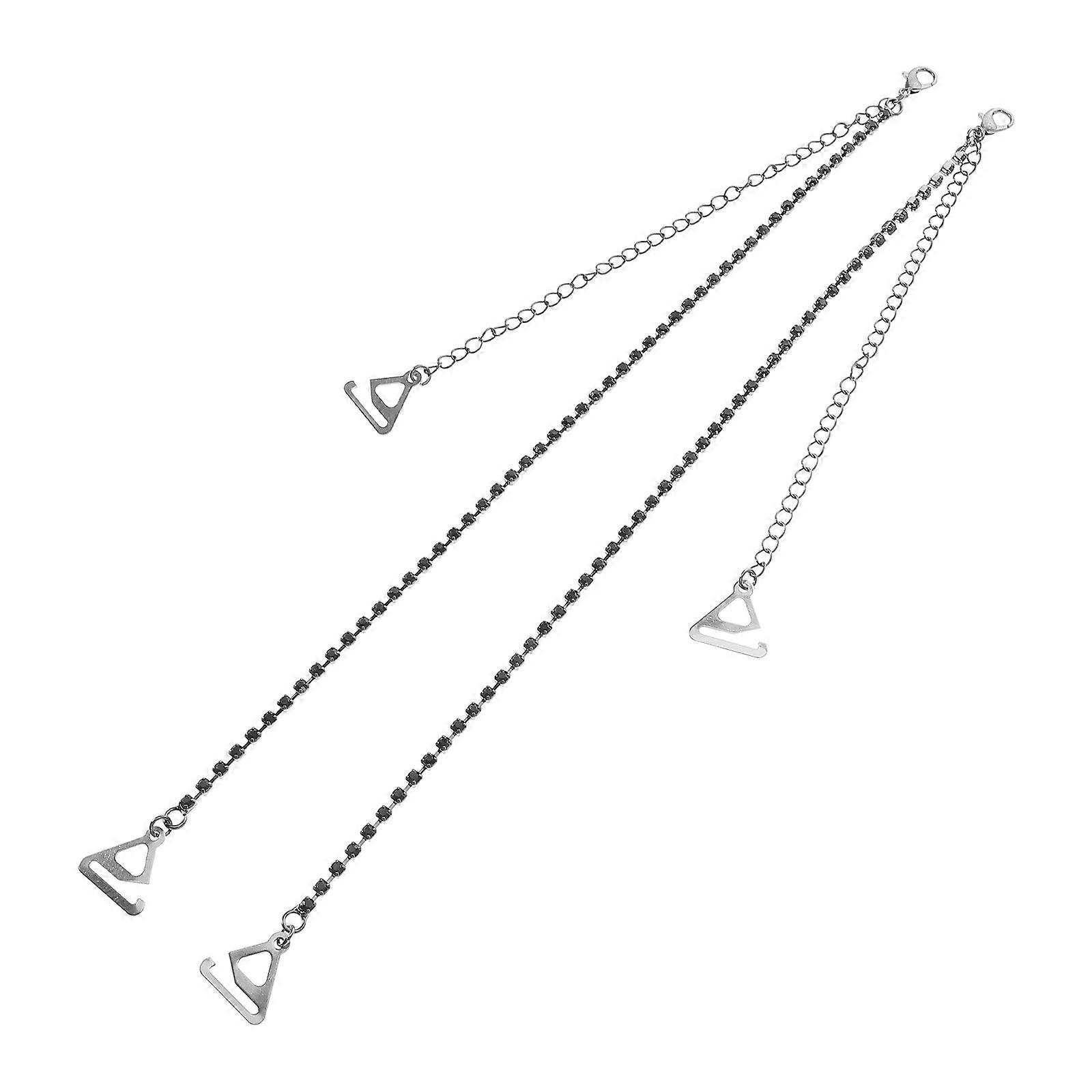 Detachable Bra Straps Replacement for Women with Rhinestone Design 3Pairs