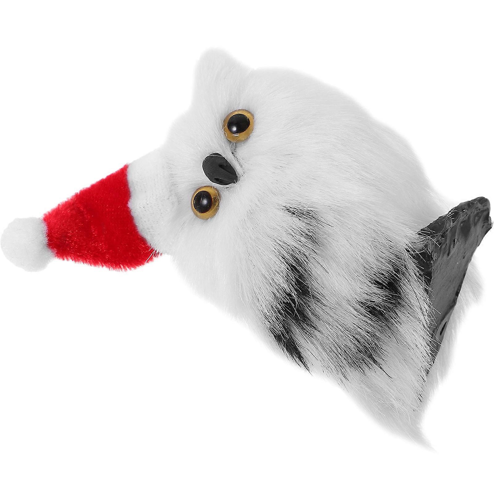 Owl Small Ornament Festive Atmosphere Enhancement Cartoon Shape for 1Pack