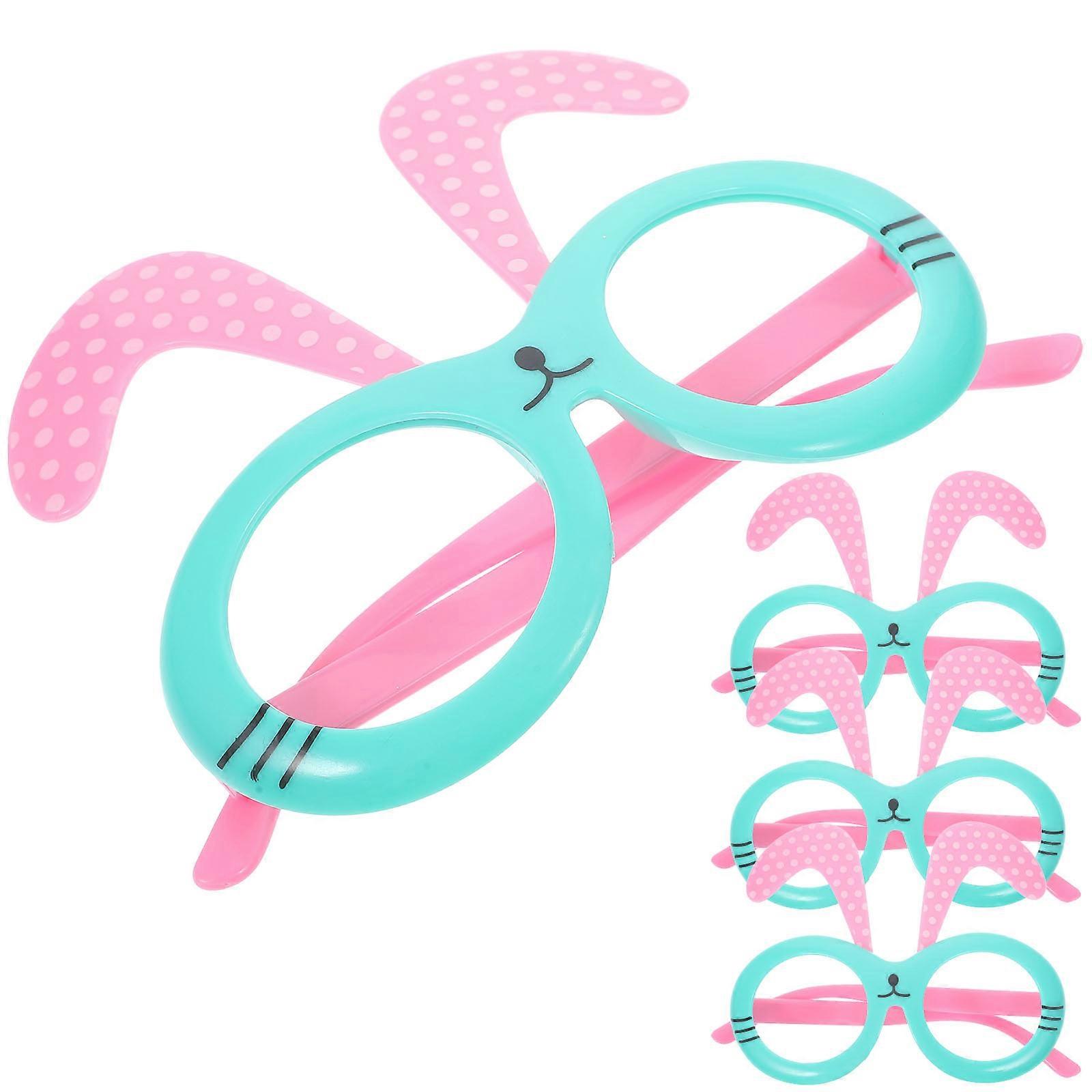 Bunny Glasses Easter Bunny Ear Eyewear for Easter Party Use 16Pcs ABS