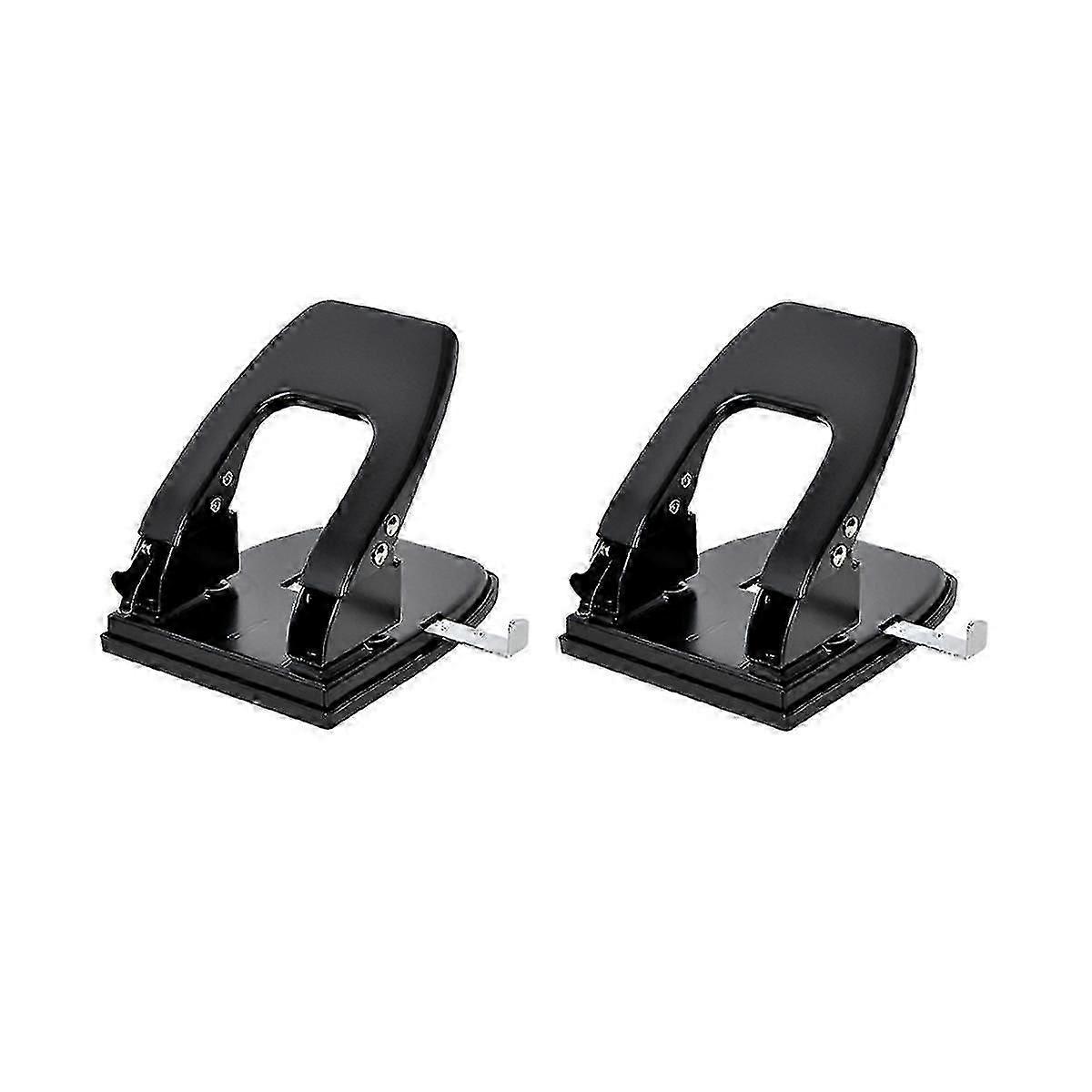 2pcs Two Double-hole Puncher Manual Puncher Capacity Of 30 Sheets