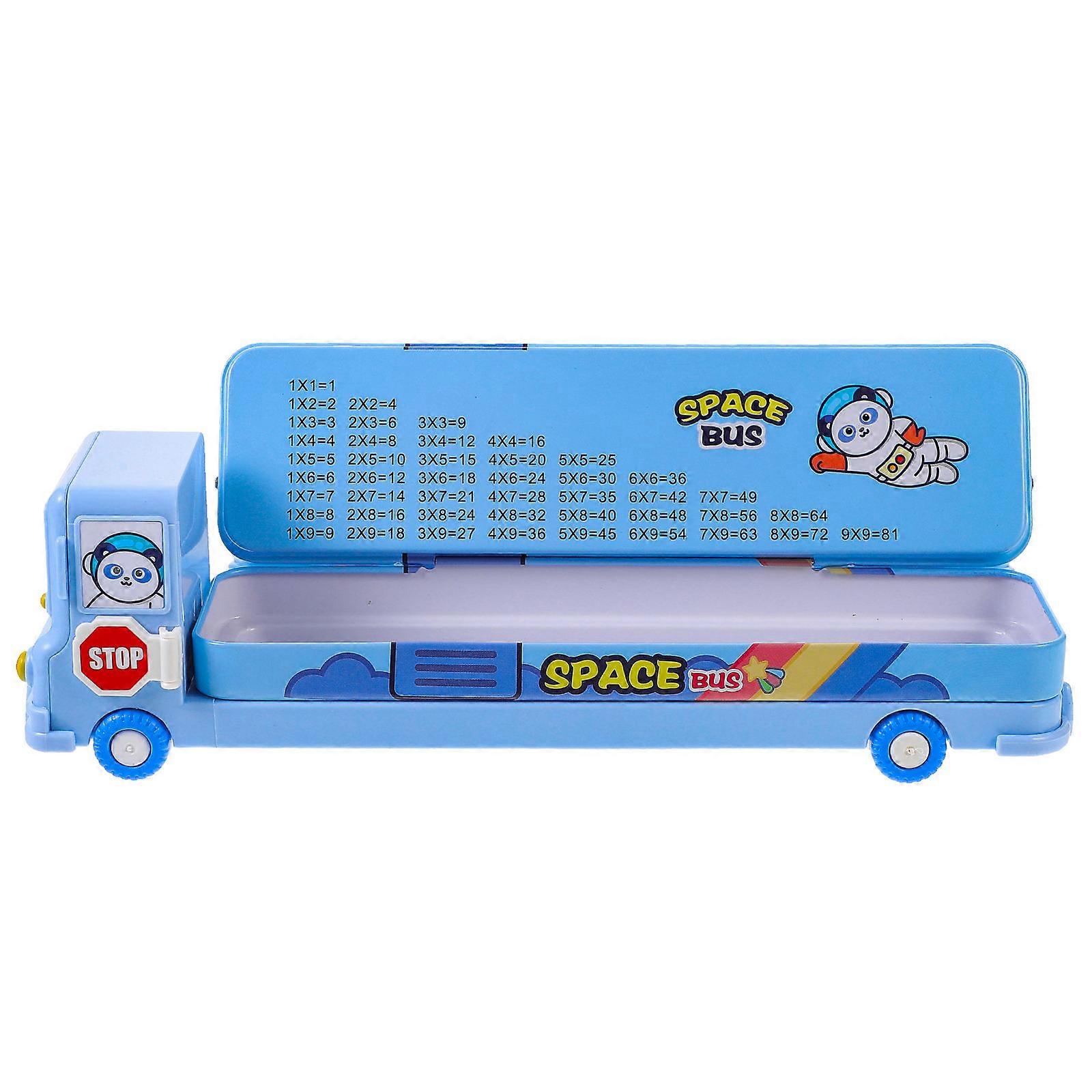 Stationery Box Metal Pencil Case for Large Capacity Use 5Pcs Set