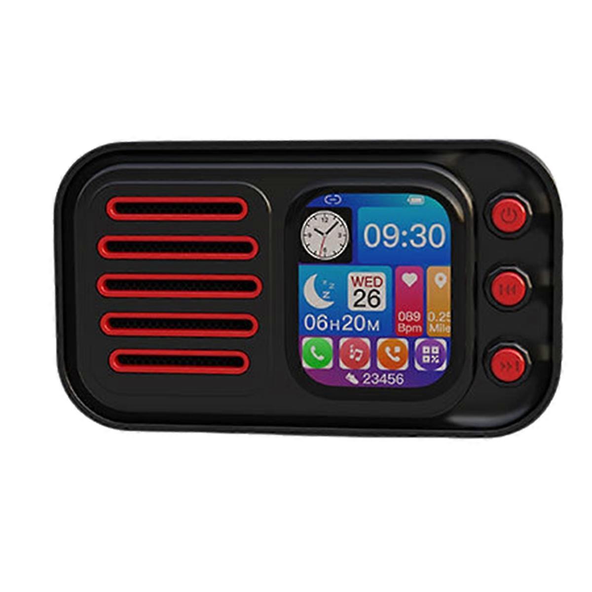 HiFi Wireless Bluetooth Speakers Retro Portable Touch Screen,B