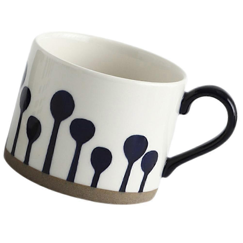 Hand-Painted Ceramic Mug for Milk Use 2Pcs Coffee Cups