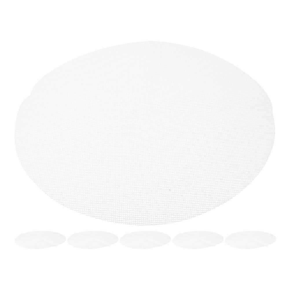 Steaming Bun Mats Kitchenware Silicone Steamer Pad Diameter 30cm White Color Reusable Round Design 6Pcs