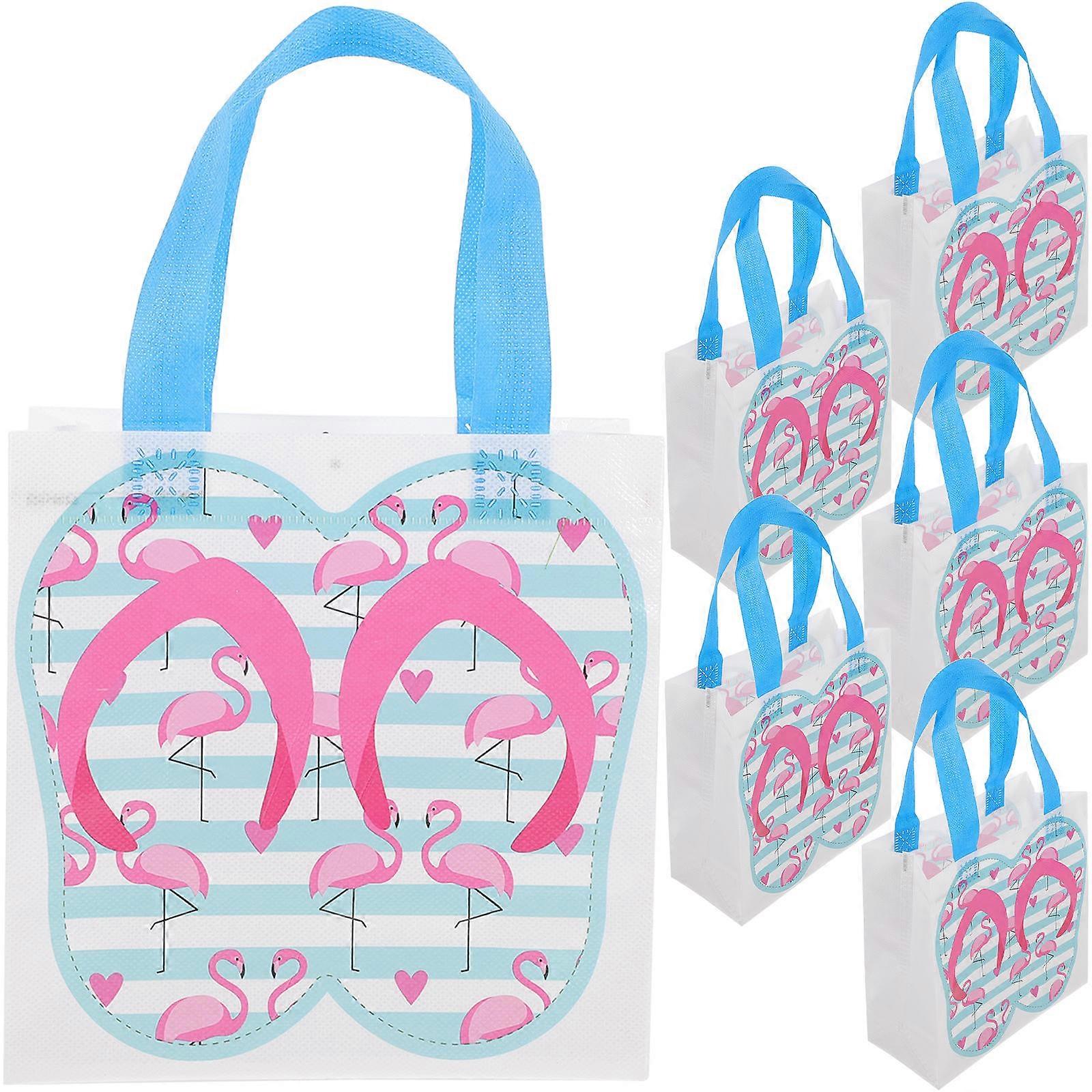 12 Pcs Rectangular Non-Woven Party Gift Bags Hawaii Style Ideal For Beach And Pool Parties Lightweight And Durable For General Public Use