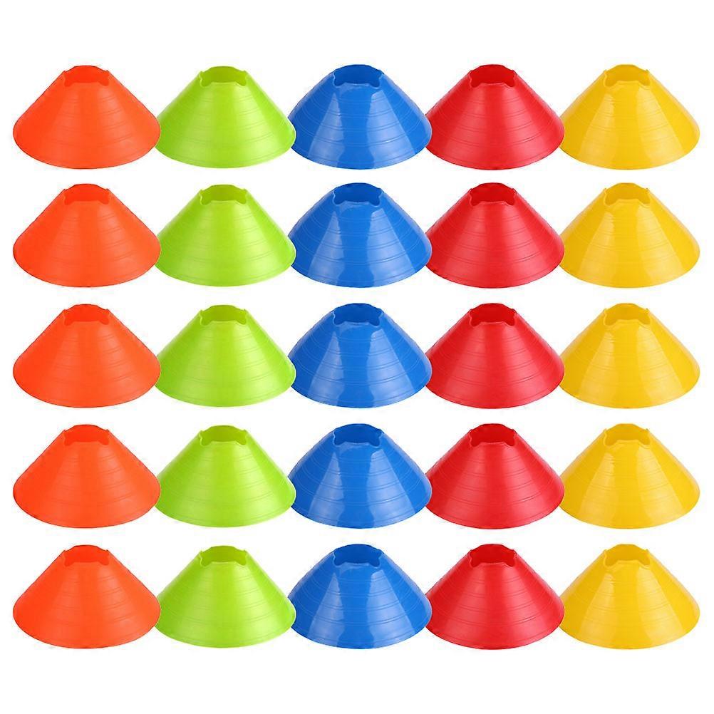 Soccer Practice Cones 25Pcs Portable Agility Cones Assorted Color For Children And Coaches Boundary Marking Supplies