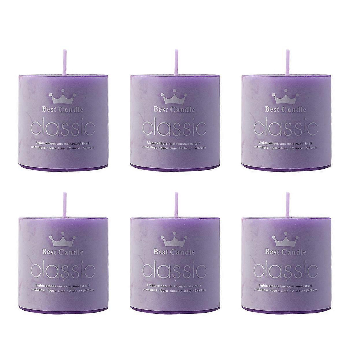 Decorative Candle Smokeless Aromatherapy Candle for Decoration 6Pcs